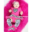 Hot Pink Bodysuit Zebra Hot Pink Pettiskirt & Zebra Heart & Hot Pink Headband Hot Pink Zebra Bow & Hot Pink Ruffles Zebra Leg Warmers Leggings & Ribbon Zebra Shoes JS4227